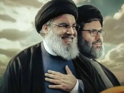 تصویری از محل تشییع پیکر شهیدان نصرالله و صفی‌الدین، ورزشگاه «کمیل شمعون» بیروت