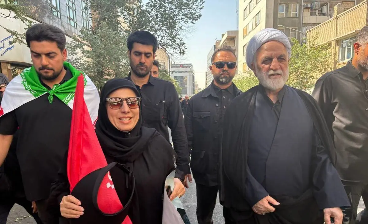 حضور رئیس قوه قضاییه در مراسم تشییع پیکر رهبر شهید انقلاب