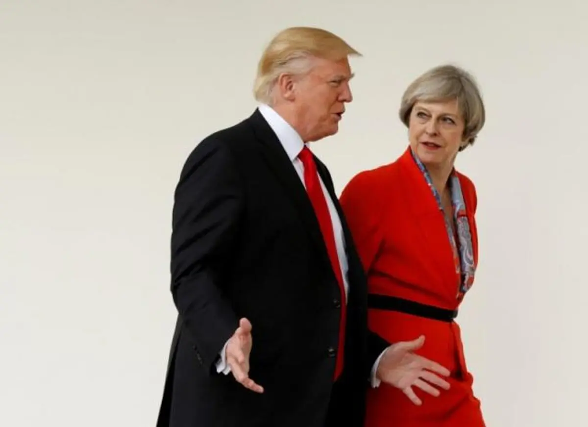 Trump speaks with Britain's May on Iran