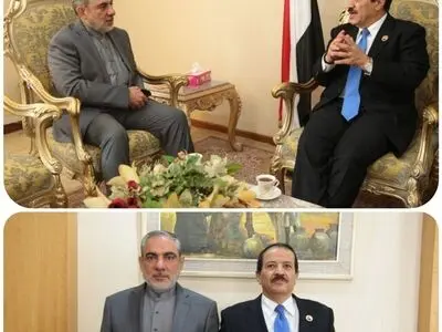 دیدار سفیر ایران در صنعا با وزیر خارجه یمن