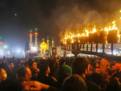 مراسم مشعل گردانی نجفی های مقیم قم