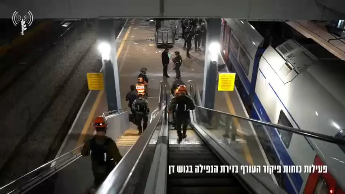 مترو تل‌آویو پس از حمله موشکی ایران + فیلم