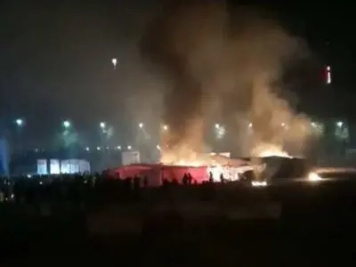 چادرهای کشاورزان معترض در بستر زاینده رود به آتش کشیده شد