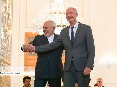 دیدار استف بلاک وزیر خارجه هلند با محمدجواد ظریف