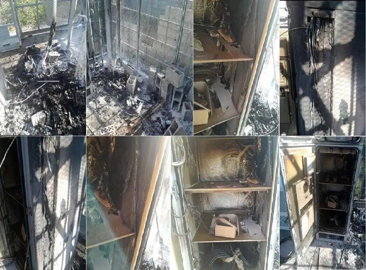 آتش سوزی و تخریب دکل مخابرات در رشت به دلیل اختلاف حساب با یکی از شرکت‌ها
