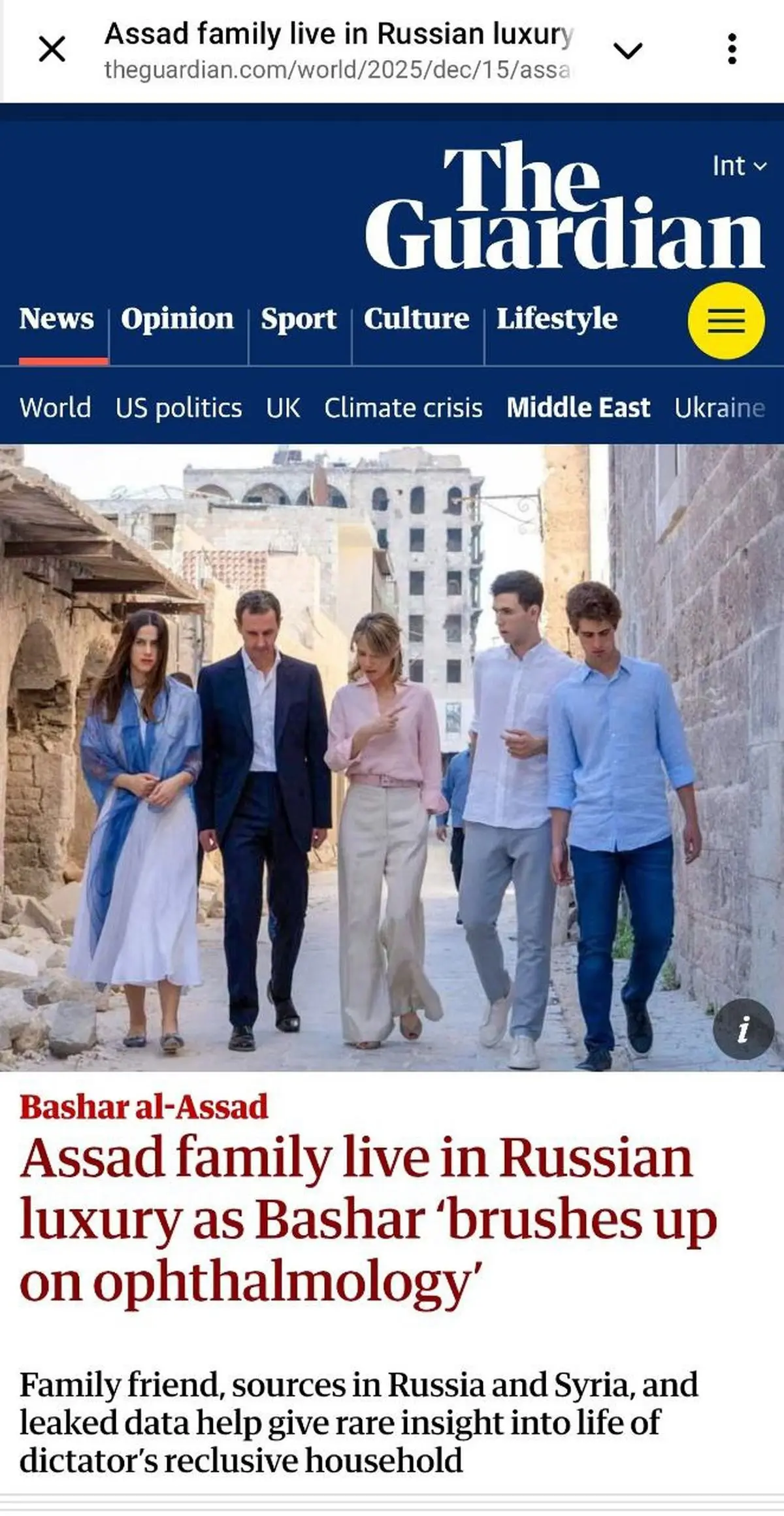 زندگی لاکچری بشار اسد در روسیه