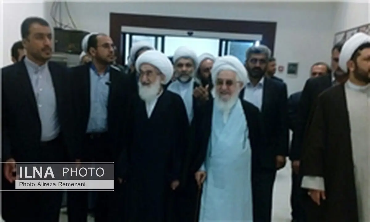 بازدید آیت‌الله نوری‌همدانی از حوزه علمیه امیرالمومنین رشت 