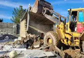 11 بنای غیرمجاز در اراضی کشاورزی بوئین زهرا تخریب شد