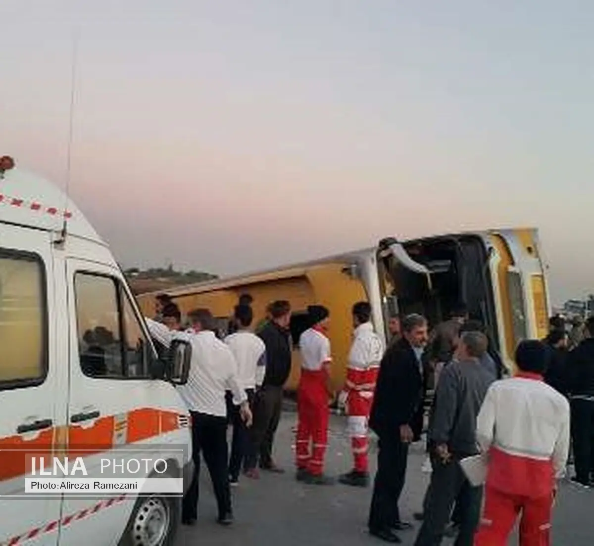2 کشته در واژگونی اتوبوس در خراسان رضوی