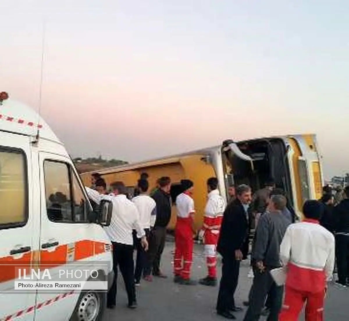 2 کشته در واژگونی اتوبوس در خراسان رضوی