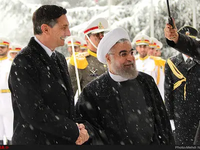 روحانی از رییس جمهور اسلوونی استقبال رسمی کرد