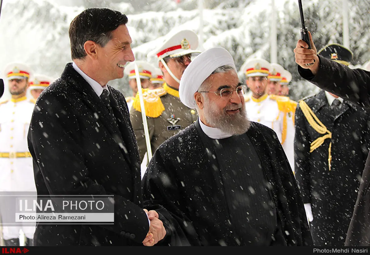 روحانی از رییس جمهور اسلوونی استقبال رسمی کرد