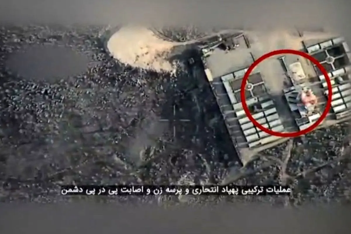 تصویری از نقطه‌زنی پهپادهای ایرانی