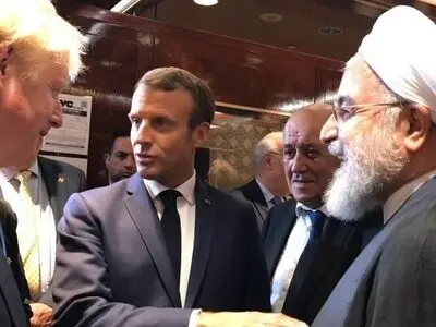 دیدار ۳ نفره روحانی، مکرون وجانسون