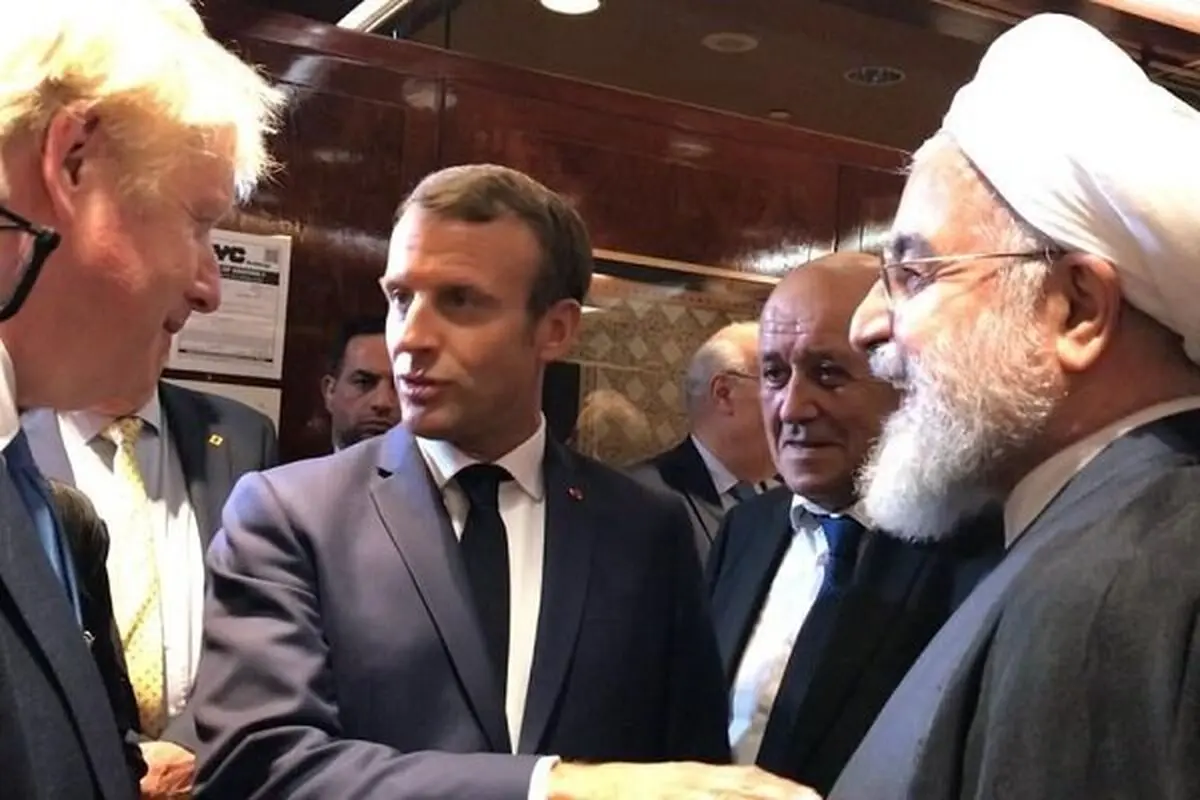 دیدار ۳ نفره روحانی، مکرون وجانسون