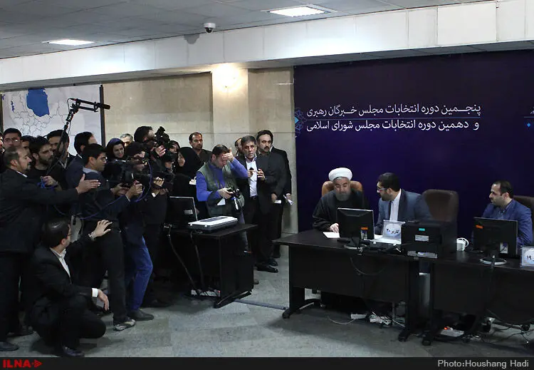 رئیس جمهور وارد ستاد انتخابات کشور شد + عکس
