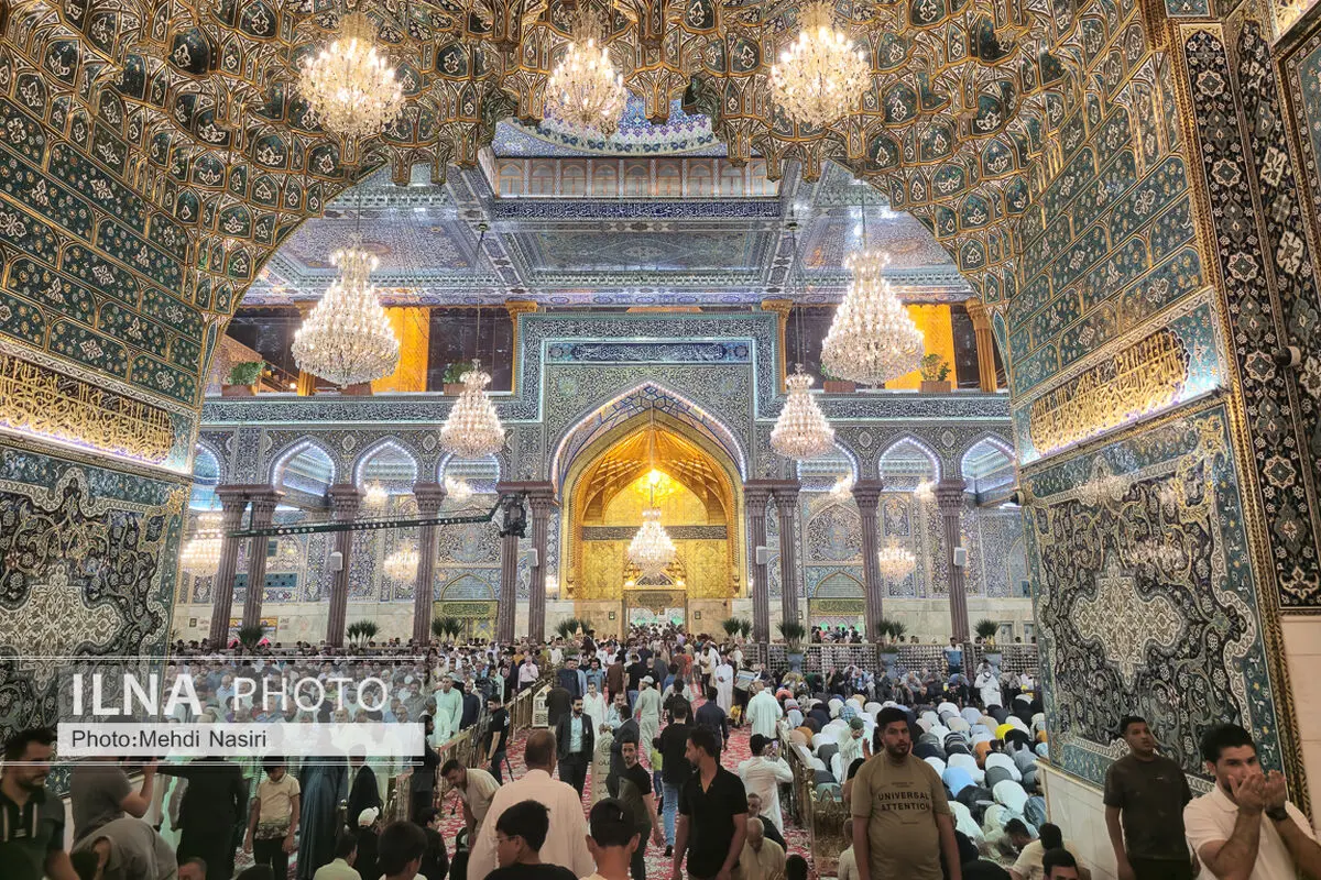 عبور موشک‌ها از فراز گنبد طلایی حرم سیدالشهدا (ع) در کربلا + فیلم