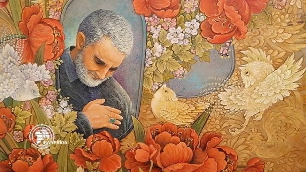 مینیاتور «مسیر ظهور»؛ هنرنمایی «رضا بدرالسماء» در سالگرد شهادت سردار سلیمانی 