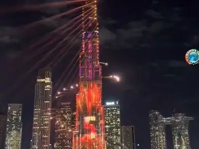 آتش‌بازی برج خلیفه بمناسبت سال نو ۲۰۲۶ + فیلم