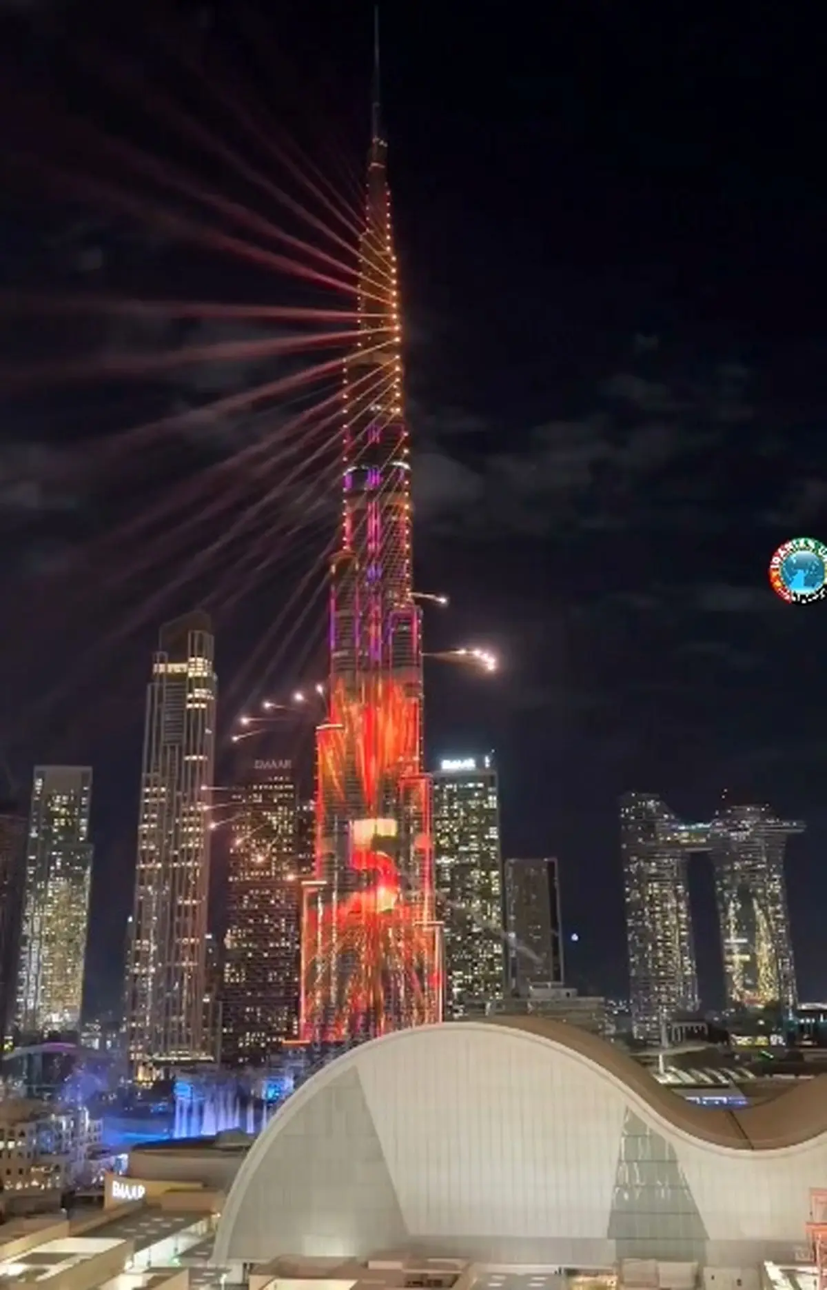 آتش‌بازی برج خلیفه بمناسبت سال نو ۲۰۲۶ + فیلم
