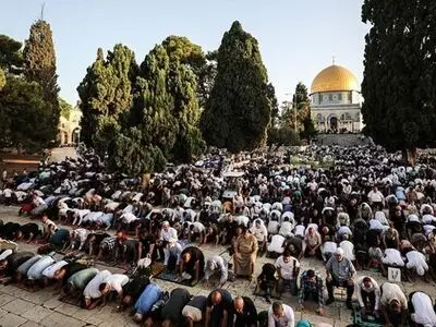 اقامه نماز عید قربان در مسجد الاقصی با حضور ۴۰ هزار فلسطینی