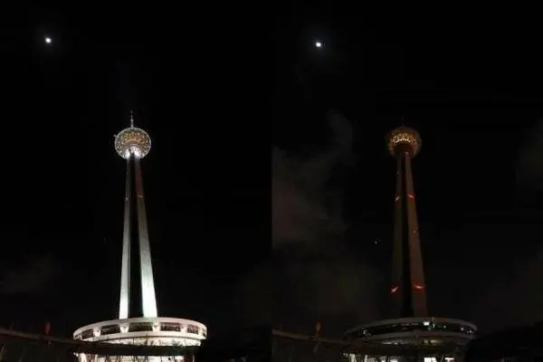 خاموشی چراغ‌های برج میلاد به نشانه همدردی با هم‌وطنان بندر عباسی