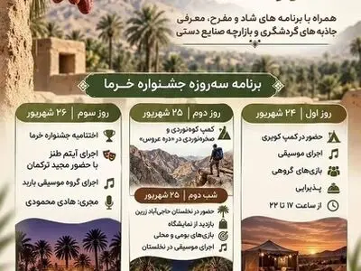 جشنواره خرما در روستای تاریخی حاجی‌آباد زرین استان یزد