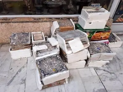 کشف و ضبط ۱۰۵ کاشی قاجاری در خیابان منوچهری تهران