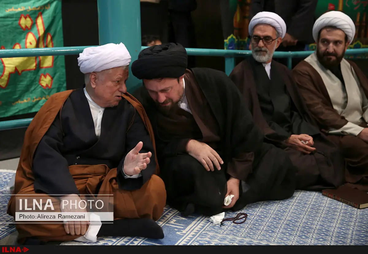 حضور آیتالله هاشمی در مراسم عزاداری حسینیه جماران + تصویر
