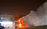 مهار آتش‌سوزی تانکر گاز در غرب زاهدان