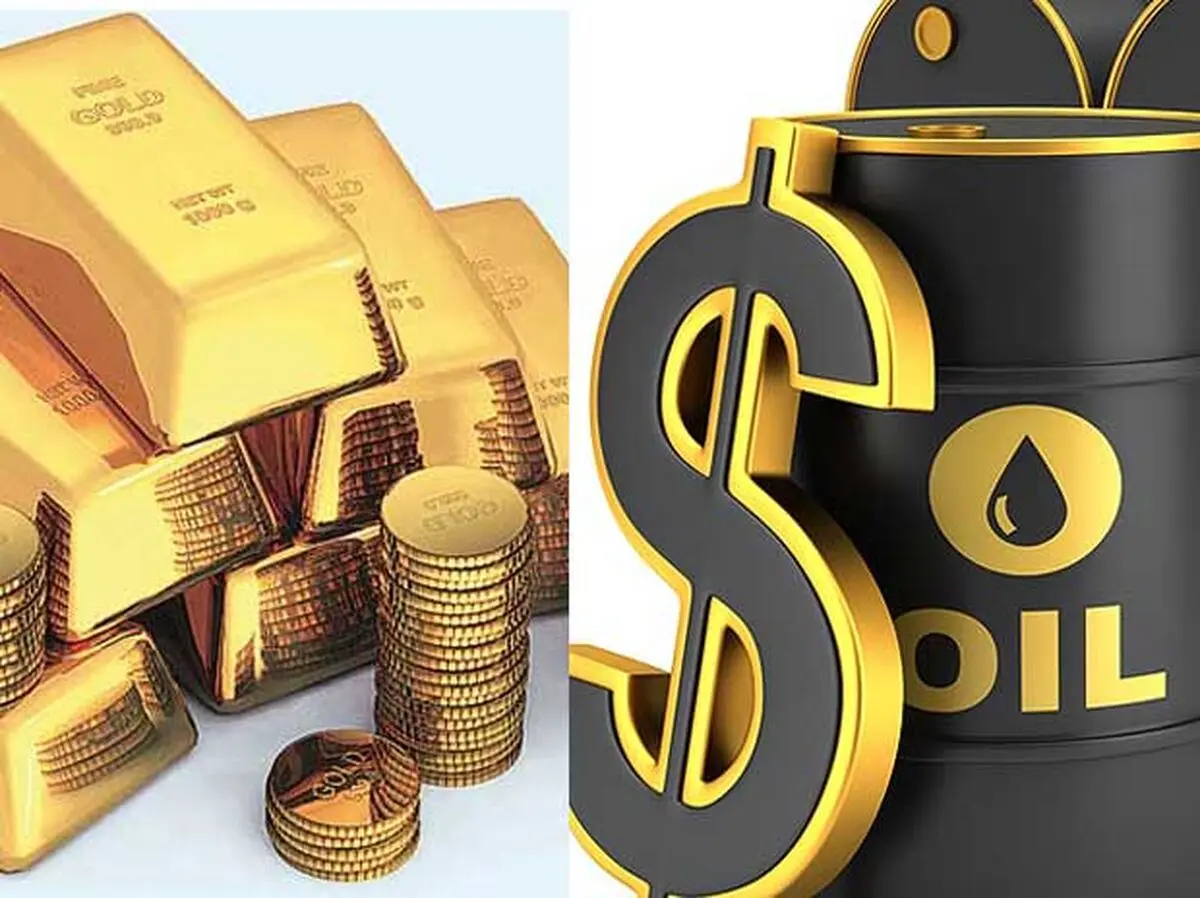 کاهش قیمت جهانی طلا همزمان با افزایش قیمت نفت