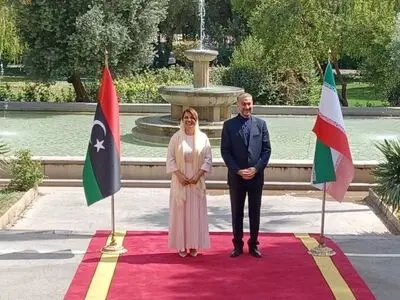 استقبال امیرعبدالهیان از وزیر خارجه لیبی