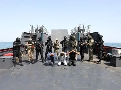 تمرین آزادسازی کشتی ربوده شده در رزمایش مرکب دریایی نیروهای دریایی ایران و روسیه