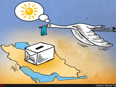 درنای "امید" بر فراز آسمان ایران