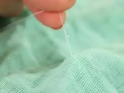 آموزش ترمیم شال و روسری نخ کش شده