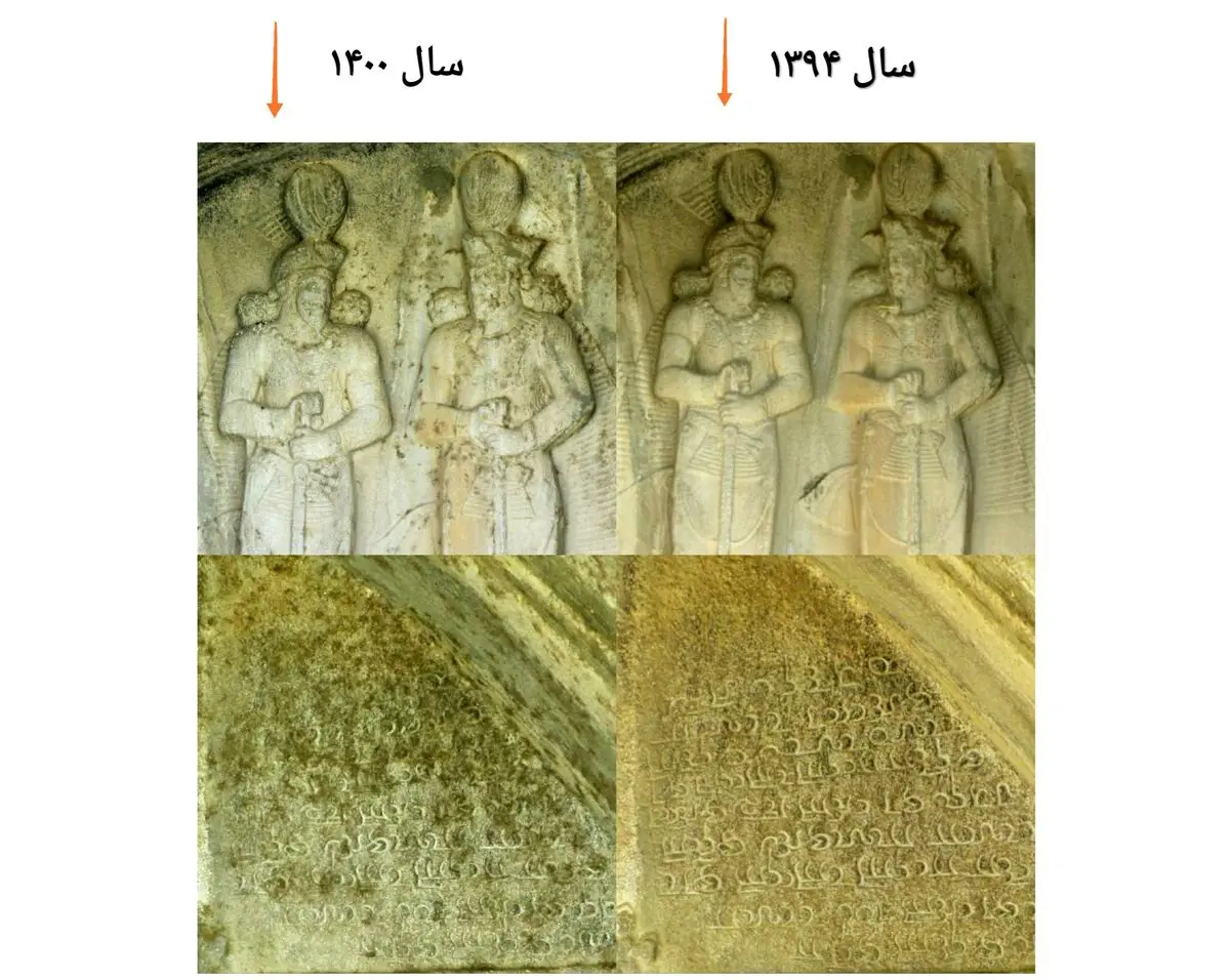وضعیت وخیم نگاره شاهپور سوم در محوطه طاق‌بستان/ پژوهشکده باستان‌شناسی به دادِ اثر منحصر به فرد ساسانی برسد