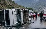 واژگونی مینی‌بوس در محور پاوه ـ نوسود؛ ۱۶ نفر مصدوم شدند