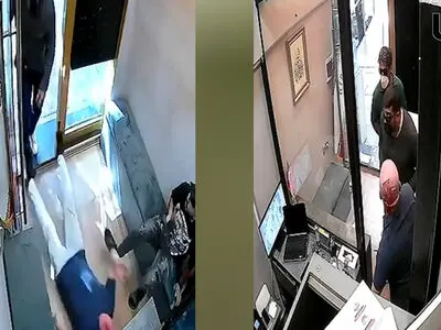 فیلم لحظه به لحظه سرقت مسلحانه از مغازه سکه و طلای خیابان ولیعصر تهران 