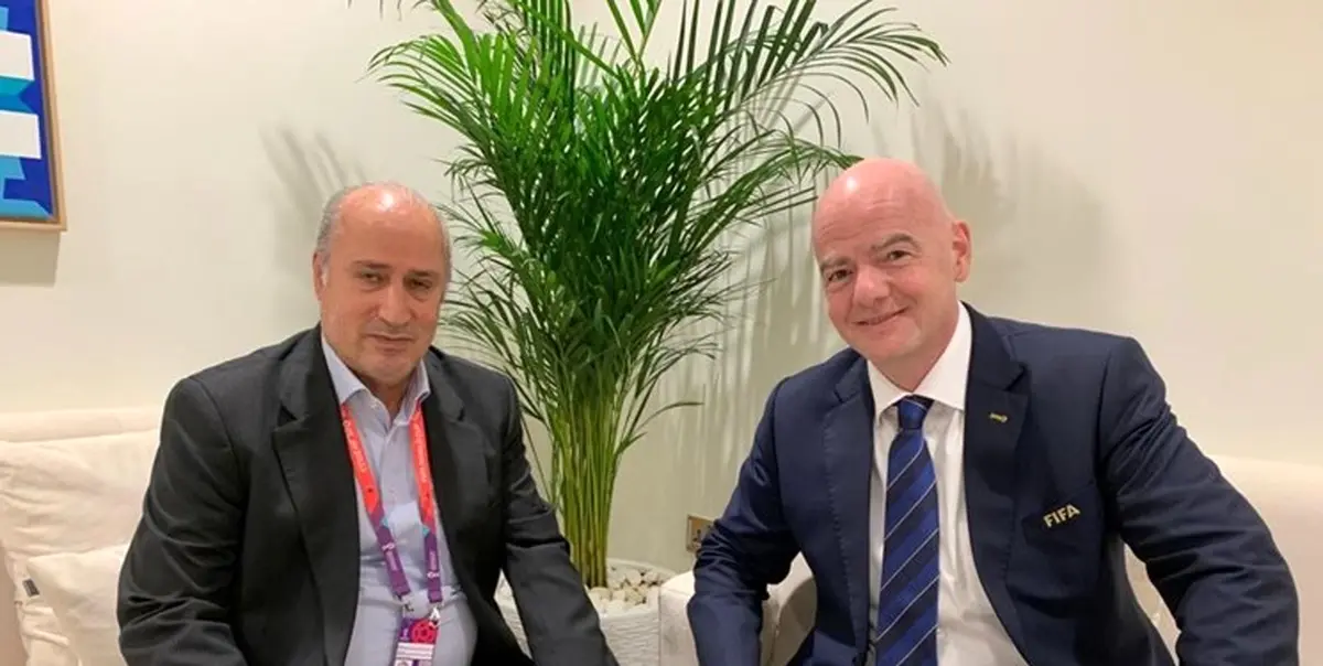 جلسه تاج با ایفانتینو و رئیس فدراسیون عربستان در استرالیا