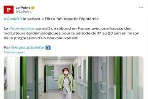 شیوع سویه جدید ویروس کرونا در فرانسه