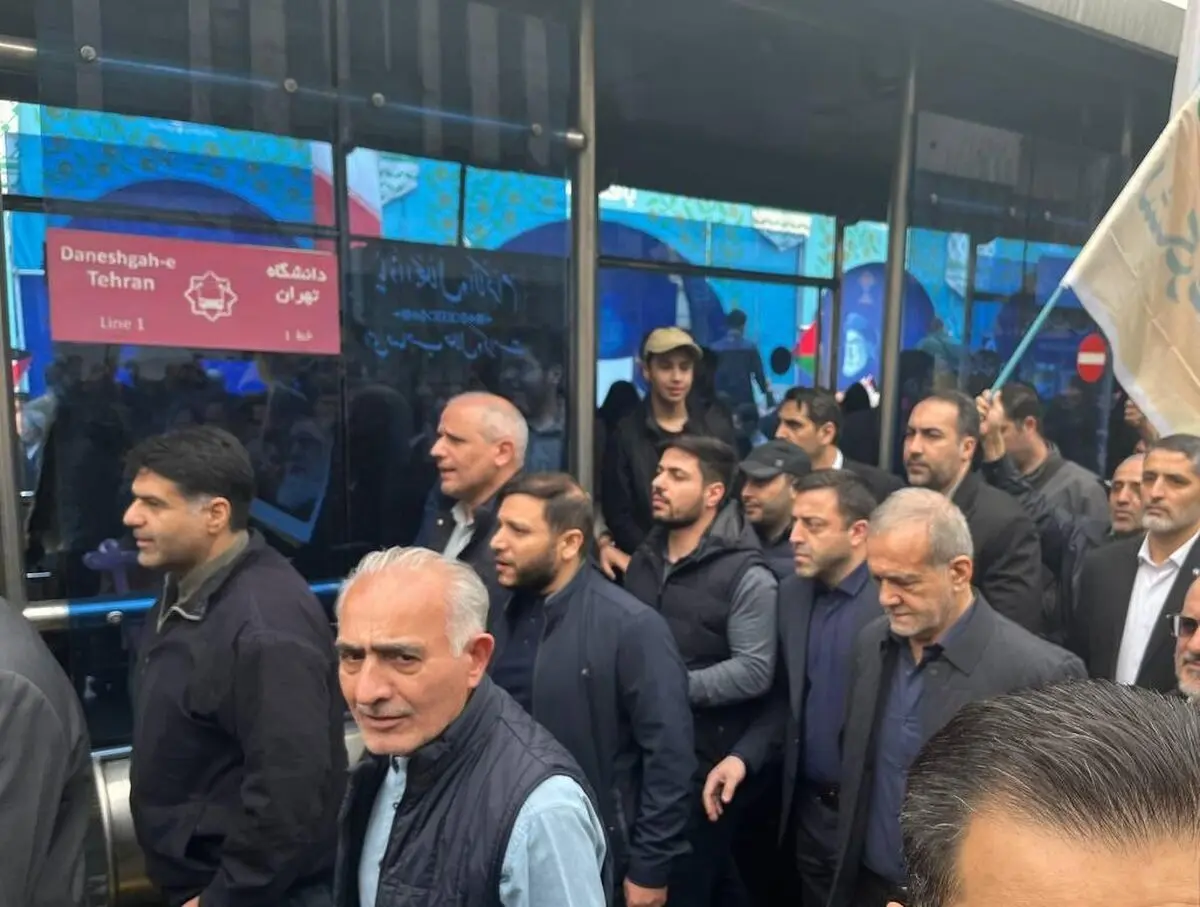 حضور رئیس‌جمهور در راهپیمایی روز قدس