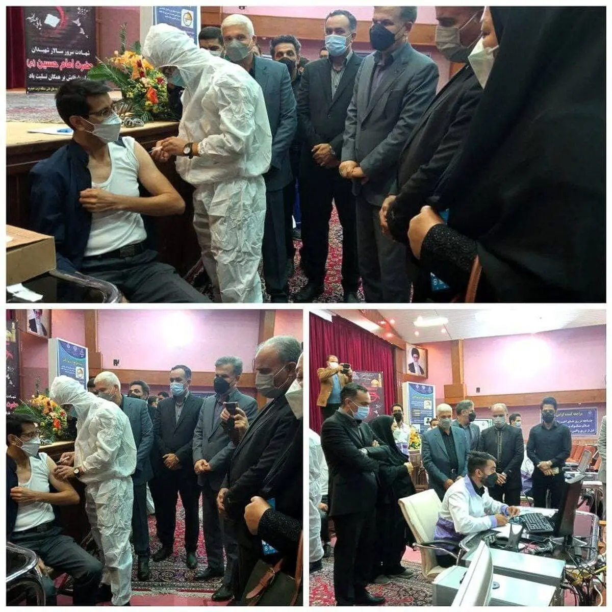 افتتاح مرکز واکسیناسیون عوامل ناوگان حمل نقل جاده‌ای در تربت‌حیدریه