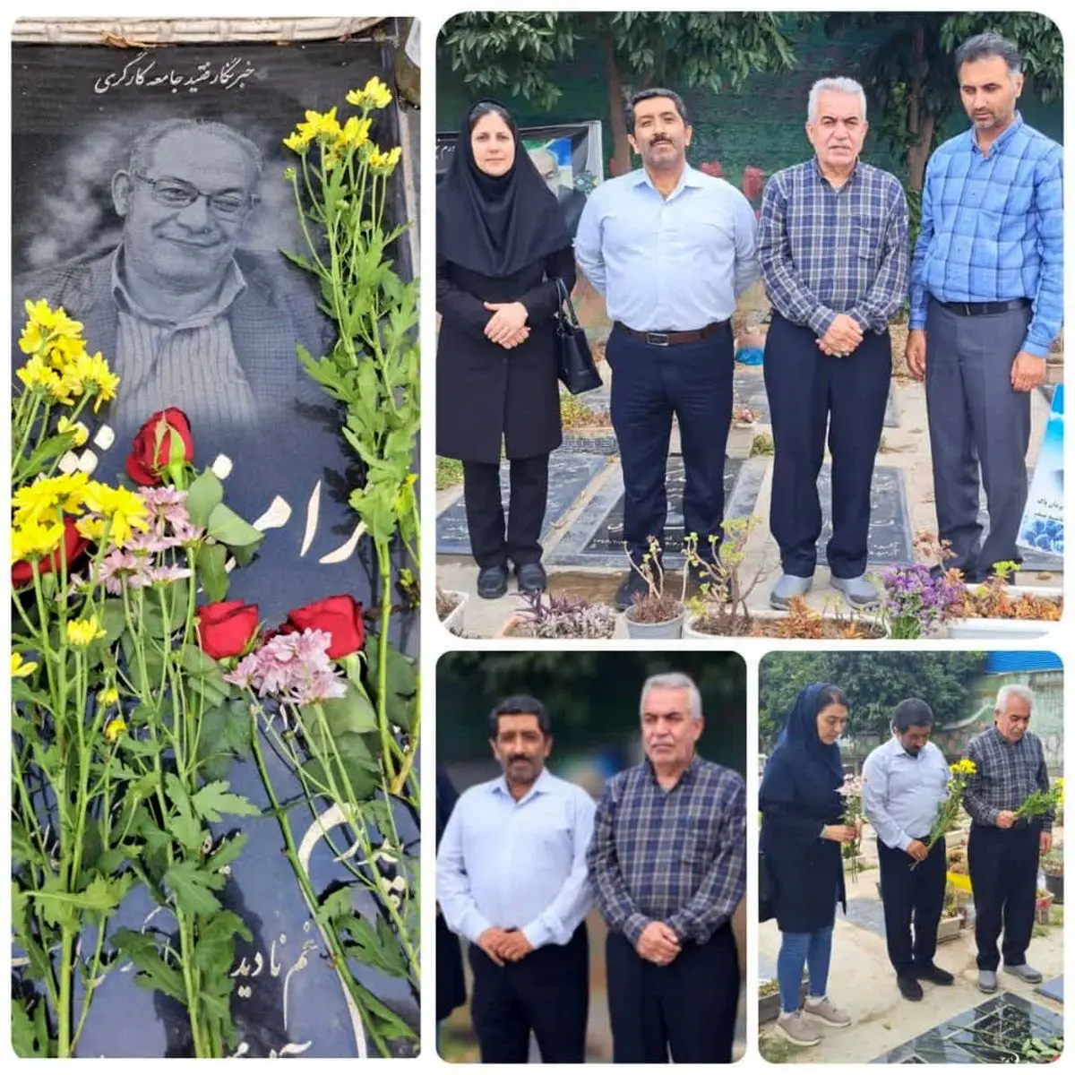 ادای احترام نماینده کارگران استان مازندران به مرحوم فرامرز درخشنده