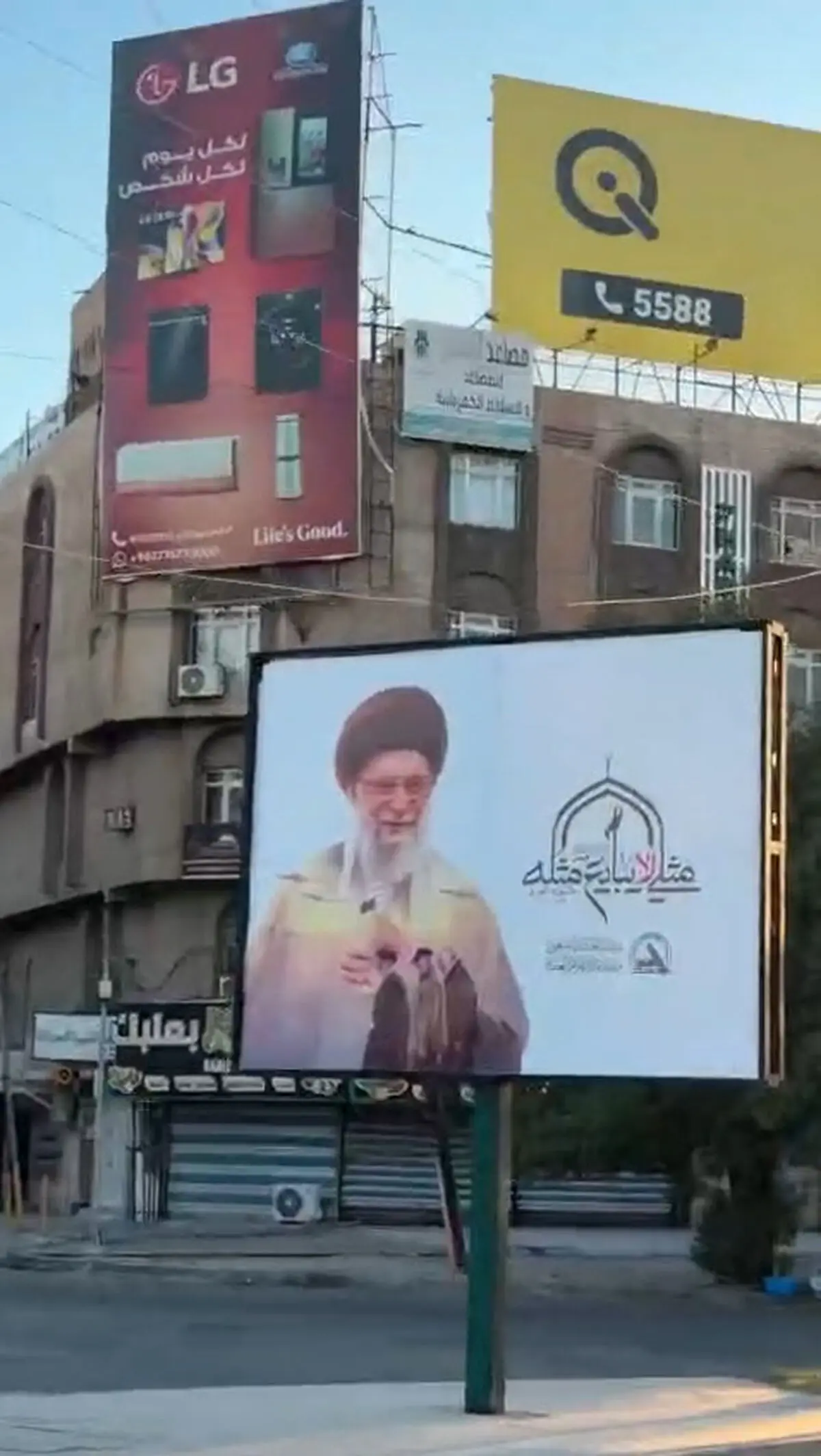 تصاویری از خیابان‌های بغداد در آستانه مراسم تشییع پیکر مطهر رهبر شهید انقلاب+ فیلم