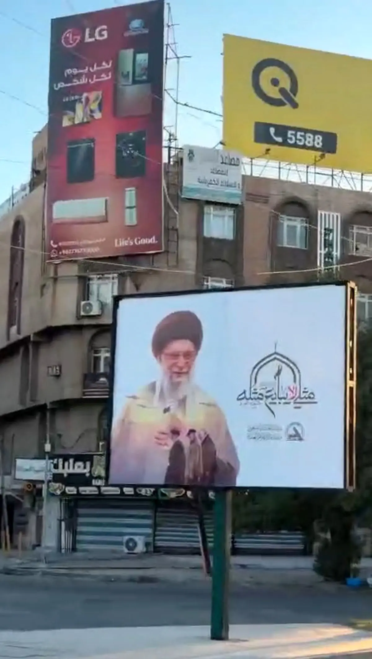 تصاویری از خیابان‌های بغداد در آستانه مراسم تشییع پیکر مطهر رهبر شهید انقلاب+ فیلم