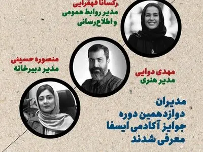 مدیران دوازدهمین دوره جوایز ایسفا معرفی شدند