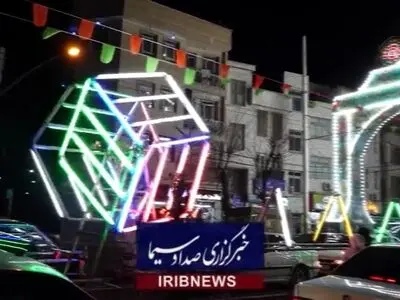 آذین‌بندی معابر در آستانه جشن نیمه شعبان + فیلم