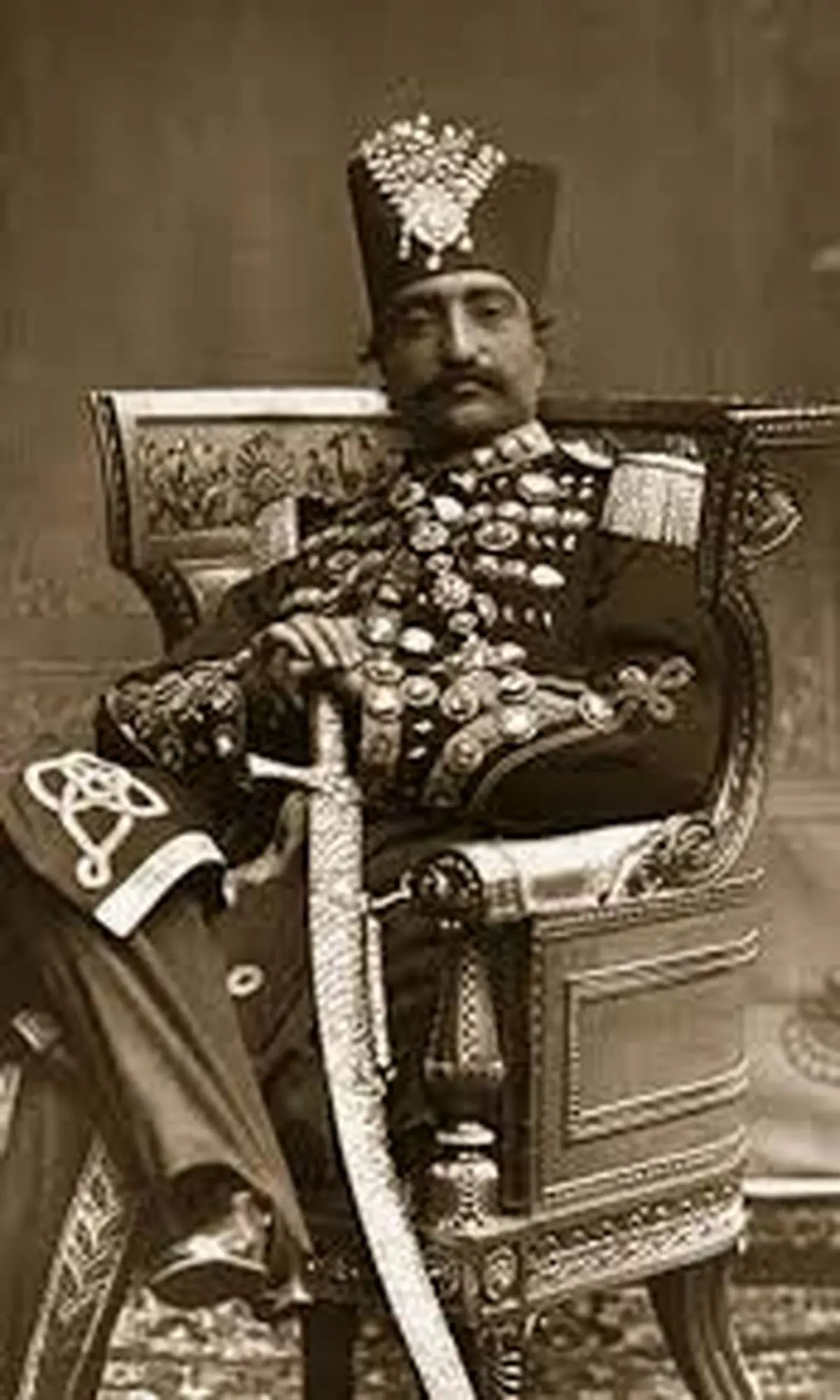 تصویر بیست تومانی زمان ناصرالدین‌ شاه قاجار