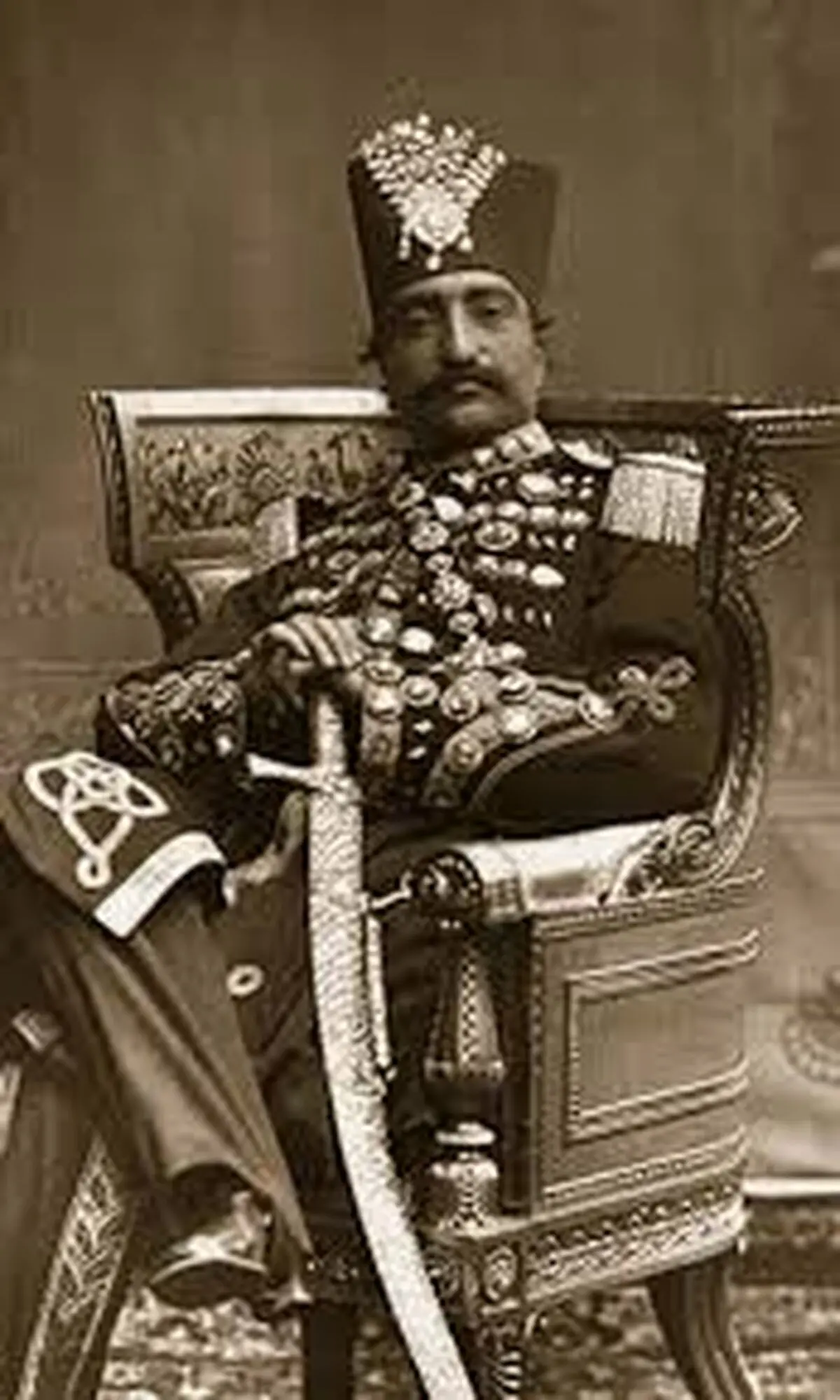 تصویر بیست تومانی زمان ناصرالدین‌ شاه قاجار