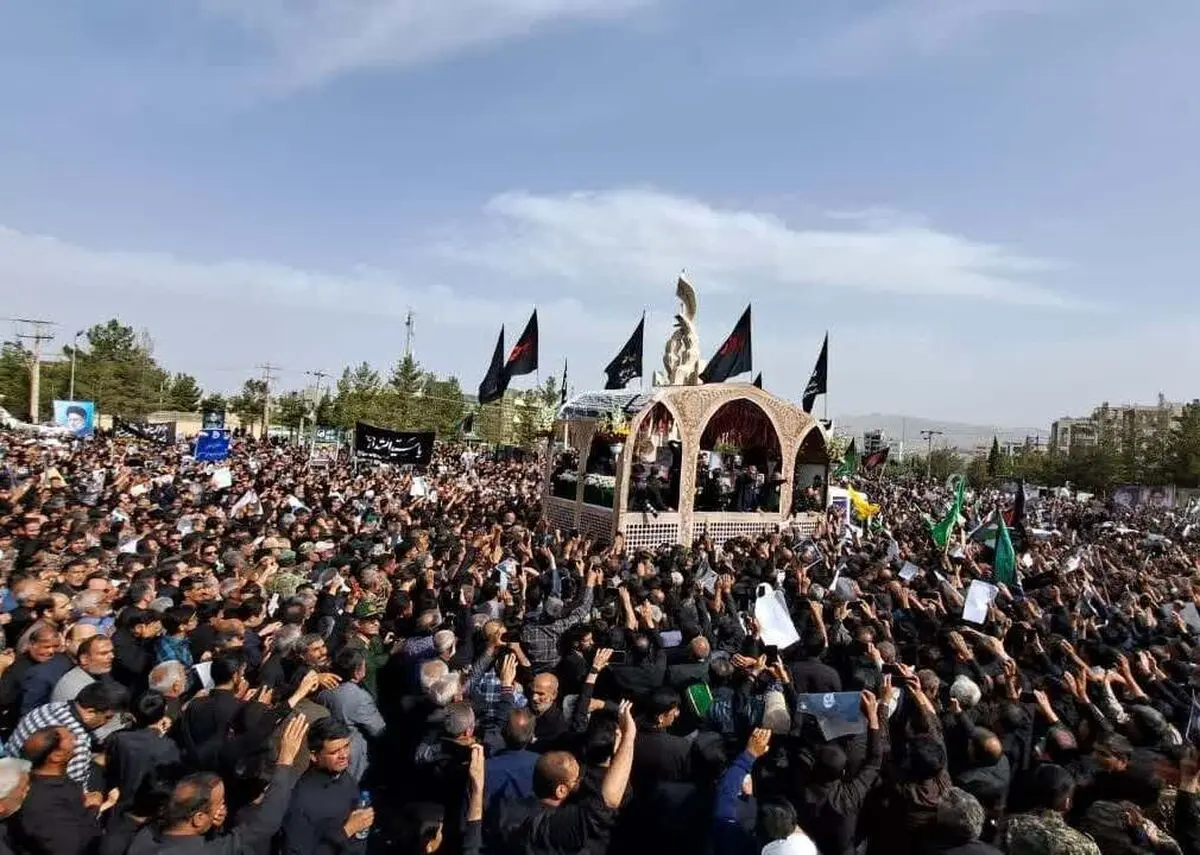 مراسم تشییع پیکر  آیت الله رئیسی در خراسان جنوبی در حال برگزاری است